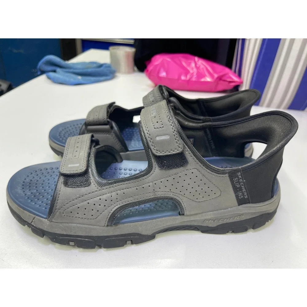 Skechers Hands Free Slip-ins Sandals Mens 10 Extra Wide Fit Charcoal 205289WW